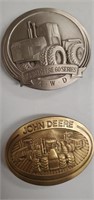 2 John Deere belt buckles