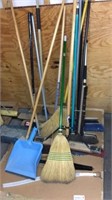 Brooms and dust mop
