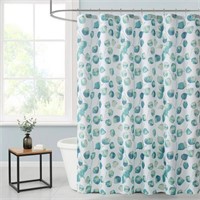 VCNY Multicolor Leaf Fabric Shower Curtain, 72X72