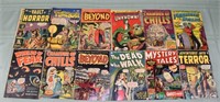 12 various issues of 1950's golden age comic books