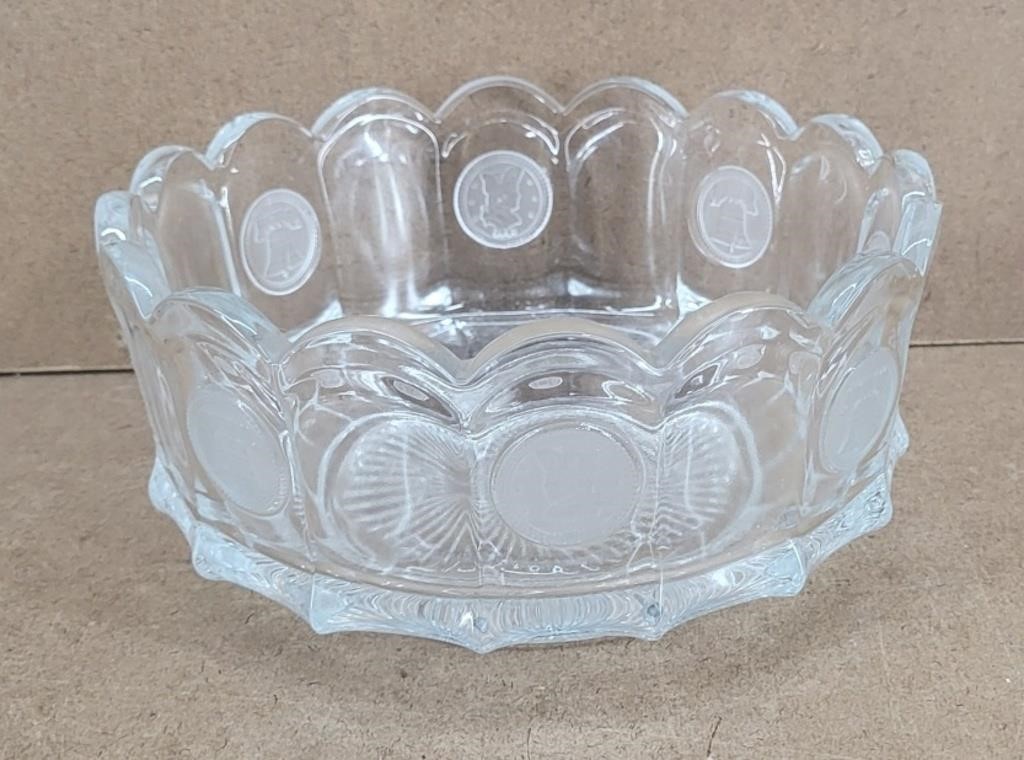 Fostoria Coin Bowl Frosted Coins