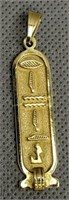18k Gold Egyptian Pendant 2.4 Dwt Stamped 750