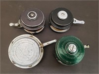 Lot of 4 Vintage Fly Fishing Reels. Wards Sport