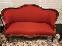 Beautiful Antique Victorian Red Sofa