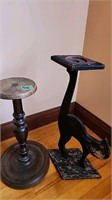 Vintage wood Holder stands Cat and other