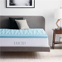 LUCID 2 Inch Gel Memory Foam Plush - Cooling Targe