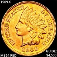 1909-S Indian Head Cent HIGH GRADE +