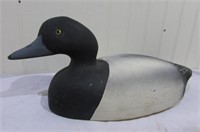 Primitive painted working Blue Bill duck decoy.