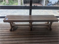 Long Wooden Bench L-74" W-15" H-19" (Front Porch)