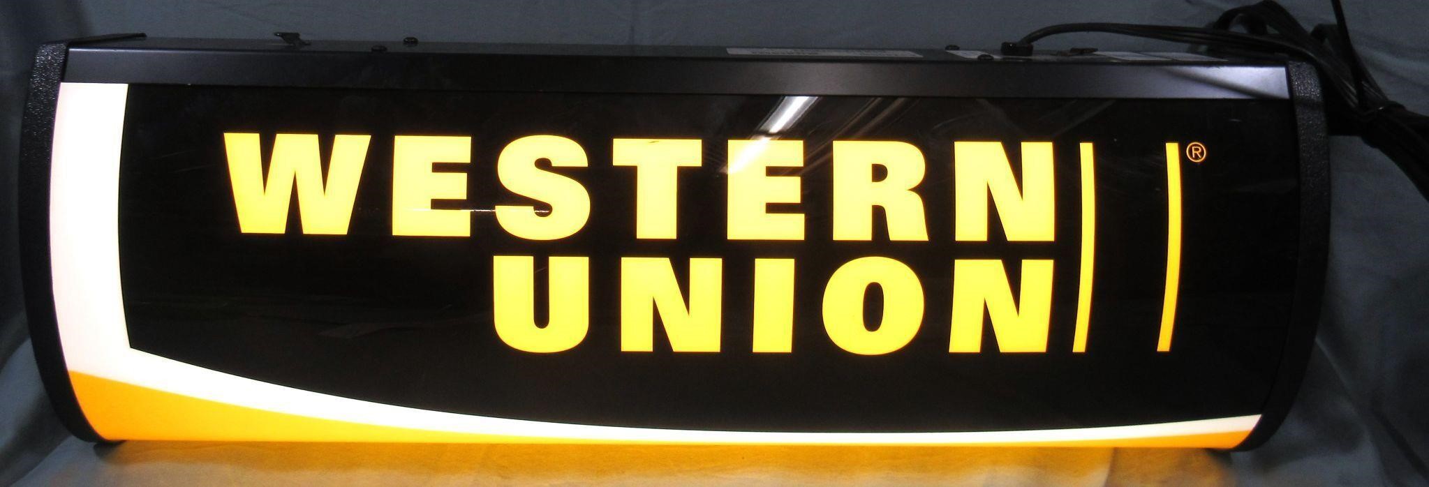 2012 DOUBLE SIDED WESTERN UNION HANGING SIGN