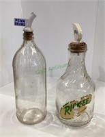 Vintage snowcone syrup jars - lot of two