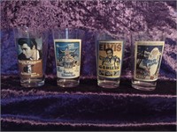 ELVIS PRESLEY MOVIE PINT GLASSES Full set of 4