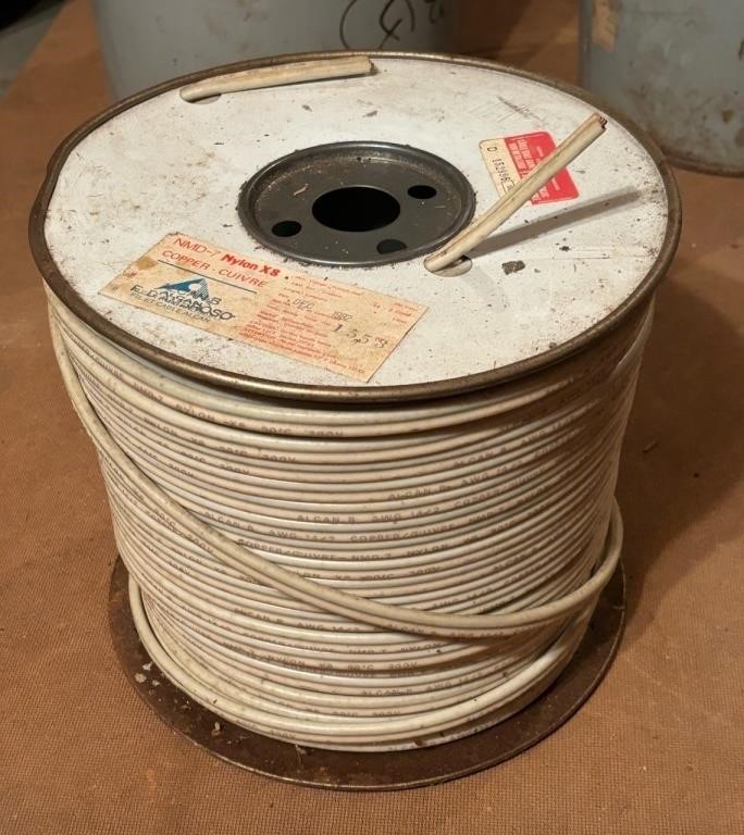 14-2 White Wire on Spool, Approx. 150 M
