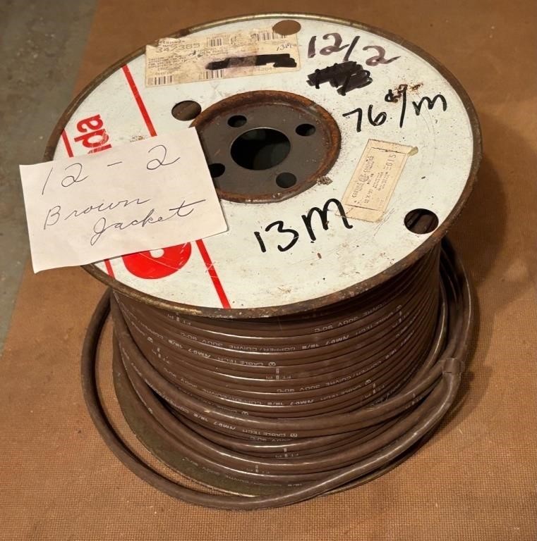 12-2 Brown Wire on Spool