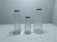 Glass bottles with lids