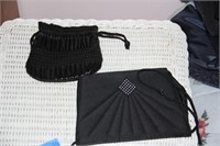 2 small black purses