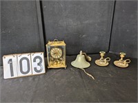 Kundo Anniversary Clock, Brass Bell, Candlesticks