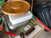 Hot Plate, Wood Wheel, Cake Containers