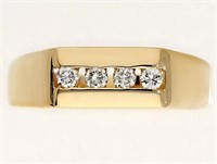 .25 Ct Diamond Channel Set Ring 14 Kt