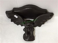 Black devil dog gargoyle wall shelf composite