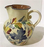 Beautiful hand painted ceramic vintage pitcher