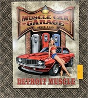 12’’x 16’’ Detroit Muscle tin sign