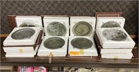 12 Franklin Mint Currier & Ives pewter plates