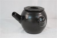 Kyusu Chinese teapot, 6" H
