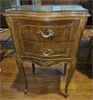 FRENCH CARVED MAHOGANY NIGHT STAND