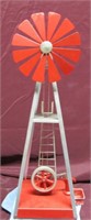 Empire Steam engine toy tin windmill w/pump.