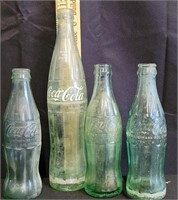 Vtg Coca Cola Glass Bottles - Evansville /Other