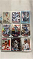 Assorted Chicago cubs cards 10 sheets