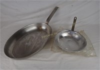 Pair Of Stainless Cookware Duraware Skillet