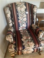 2-Vintage Floral Wing Back Chairs