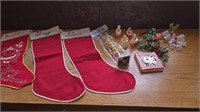 Vintage Christmas Stockings and decor