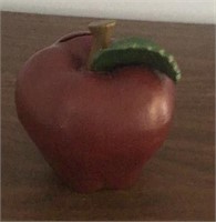 6 inch tall cast iron apple bank