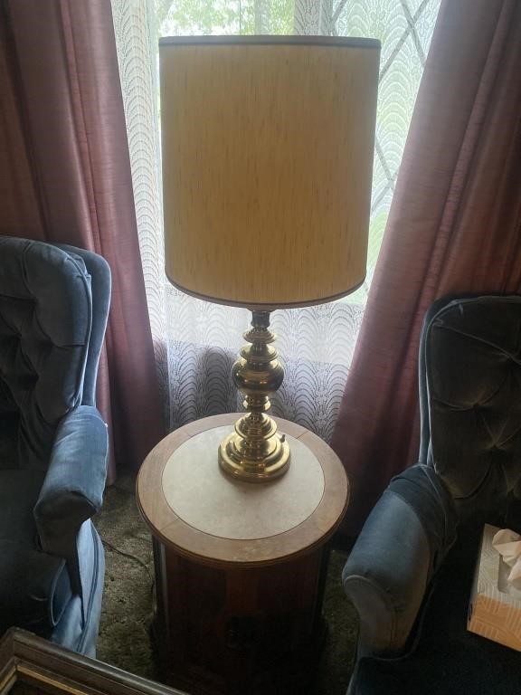 Coffee Table and Lamp