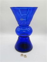 BEAUTIFUL BLENKO GLASS VASE COBALT BLUE