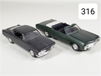 1969 Impala SS Convt. & Barracuda Built Model Cars