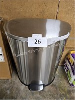 stainless steel step trash can