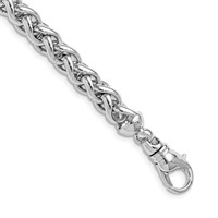 14K- White Gold Puffed Wheat Chain Necklaces