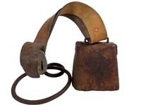 Antique Cow Bell On Leather Strap