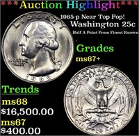 ***Auction Highlight*** 1965-p Washington Quarter