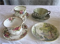 Teacup sets - 3 and 1 saucer