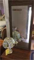 Three drawer cabinet, Lamp and mirror
