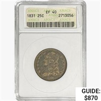 1831 Capped Bust Quarter ANACS EF40