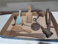 EARLY WOOD KITCHEN ITEMS