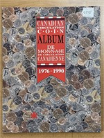 1976-1990 Cdn Circulation Coin Album-Partial