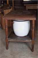 Vintage Dark Stained Washstand, Measures: 15.25"W