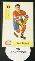 1958 Parkhurst #2 Henri Richard Hockey Card